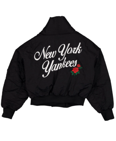 New York Yankees x Alpha x New Era Black Shawl Collar Flight Jacket