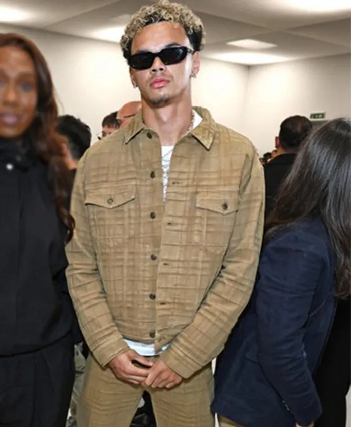 Nico O’Reilly Tan Checkered Wool Blend Jacket