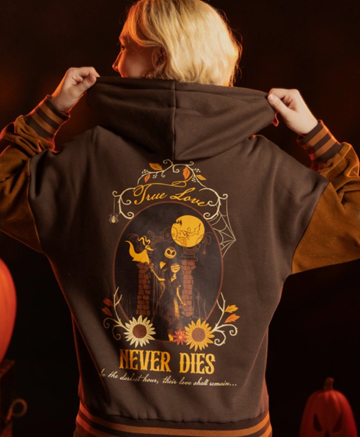 Nightmare Before Christmas Floral Varsity Jacket