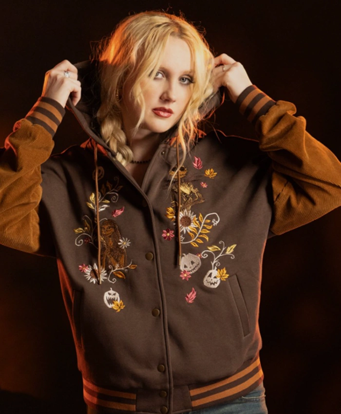 Nightmare Before Christmas Floral Varsity Jacket