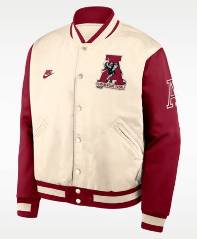 Nike Alabama Legacy College Full-Snap Bomber Jacket
