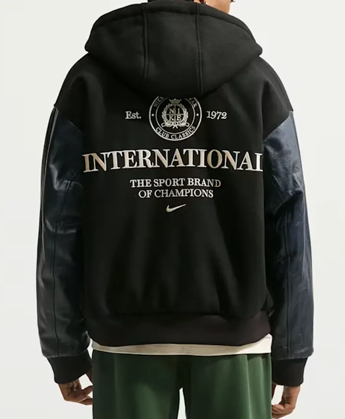 Nike Club Men’s Black Wool Varsity Jacket