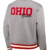 Nike Legacy Ohio State Buckeyes Full Snap Gray Bomber Jacket