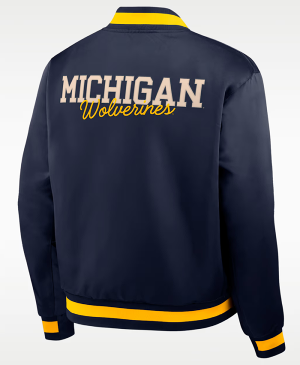 Nike Michigan Legacy College Full-Snap Bomber Jacket