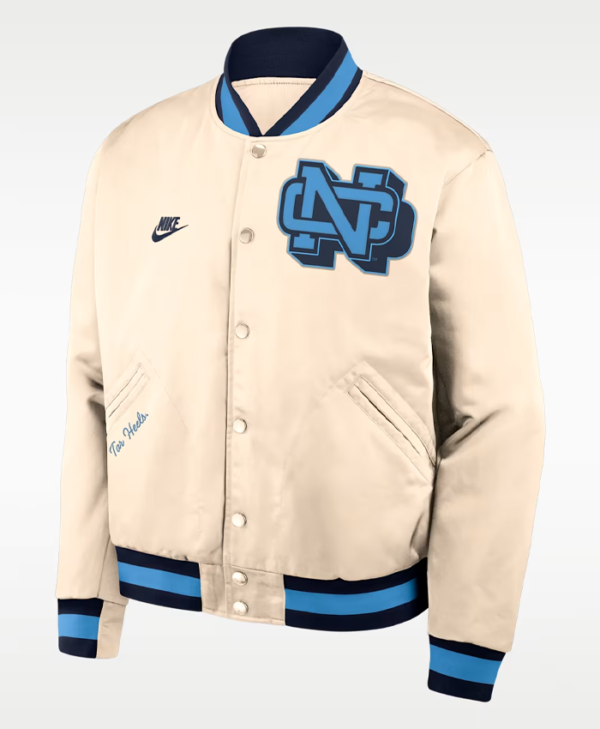 Nike North Carolina Legacy Full-Snap Bomber Jacket