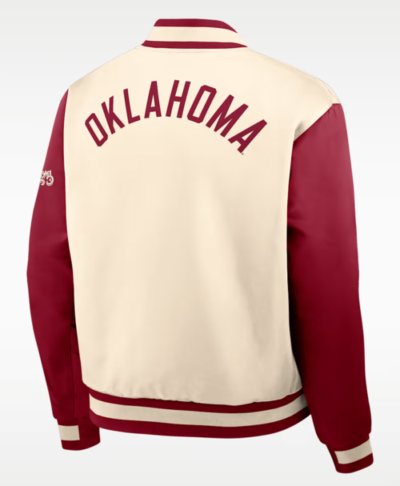 Nike Oklahoma Legacy College Full-Snap Bomber Jacket