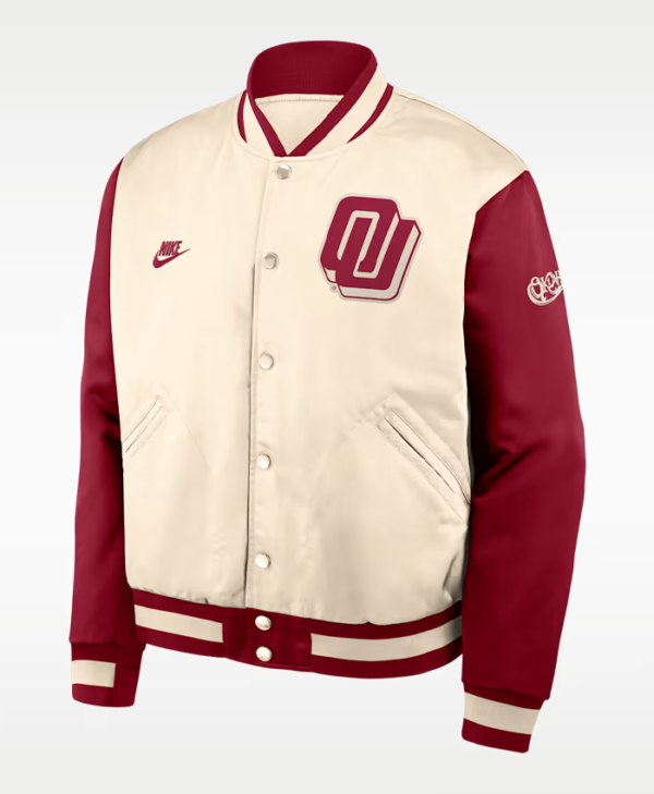 Nike Oklahoma Legacy College Full-Snap Bomber Jacket