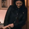 Nobody Wants This Esther Black Leather Crop Jacket