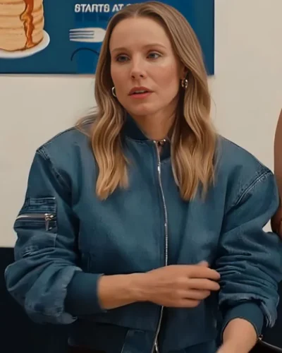 Nobody Wants This Kristen Bell Denim Bomber Jacket