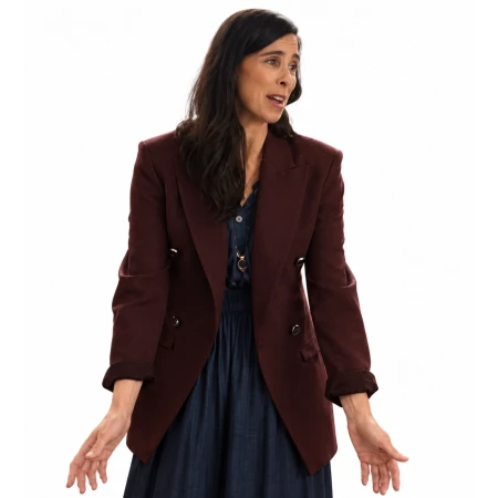Nobody Wants This S03 Sarah Silverman Burgundy Blazer