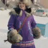 North Of North S02 Anna Lambe Purple Parka Coat