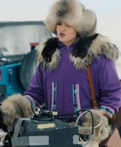 North Of North S02 Anna Lambe Purple Parka Coat