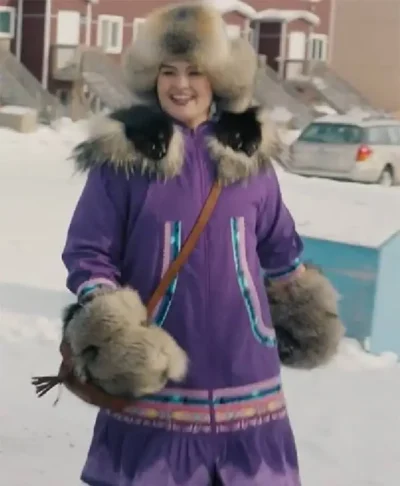 North Of North S02 Anna Lambe Purple Parka Coat