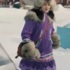 North Of North S02 Anna Lambe Purple Parka Coat