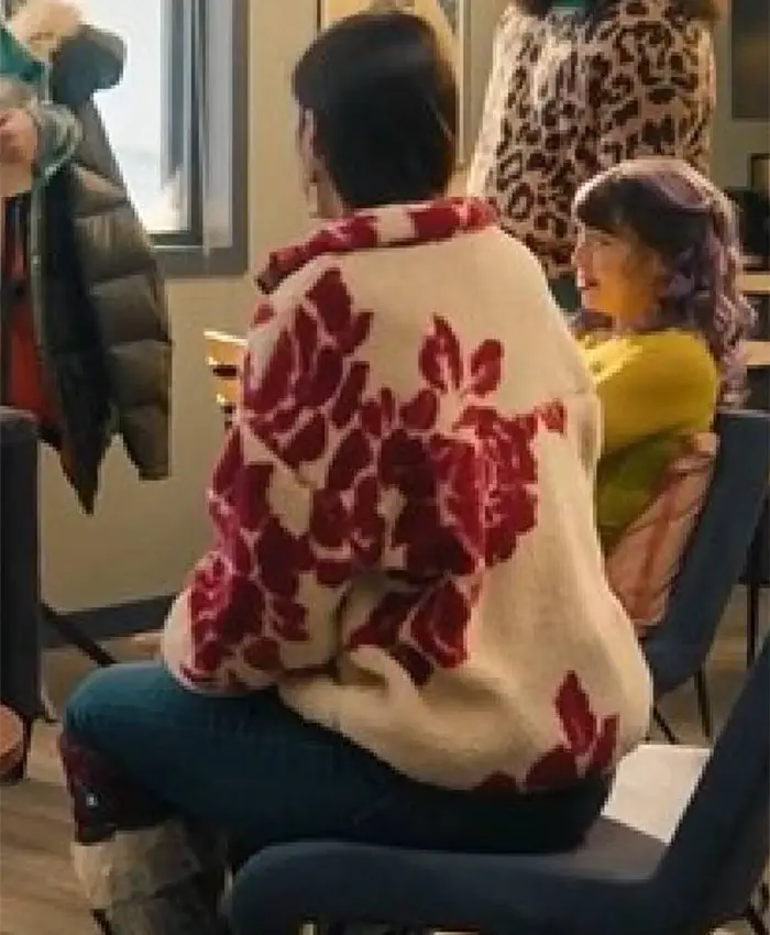 North Of North S02 Anna Lambe Red Floral Sherpa Jacket