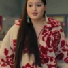 North Of North S02 Anna Lambe Red Floral Sherpa Jacket