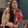 North Of North S02 Anna Lambe Red Floral Sherpa Jacket