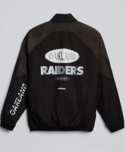 Oakland Raiders lululemon Men’s Black Nylon Oversized Track Jacket
