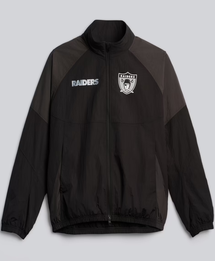 Oakland Raiders lululemon Men’s Black Nylon Oversized Track Jacket