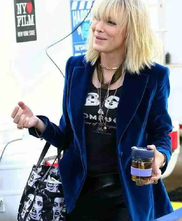 Ocean’s Eight Cate Blanchett Blue Velvet Blazer
