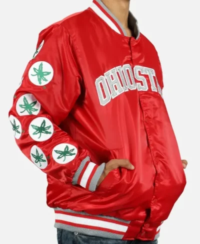 Ohio State Buckeyes Starter Satin Bomber Jacket