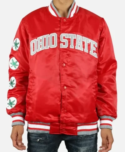 Ohio State Buckeyes Starter Satin Bomber Jacket