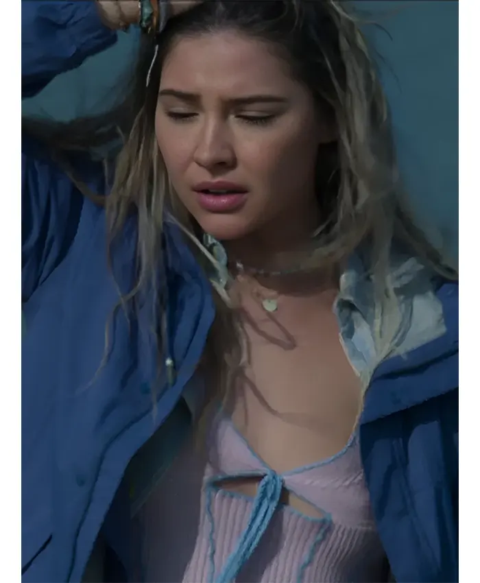 Outer Banks S05 Sarah Cameron Blue Hooded Jacket