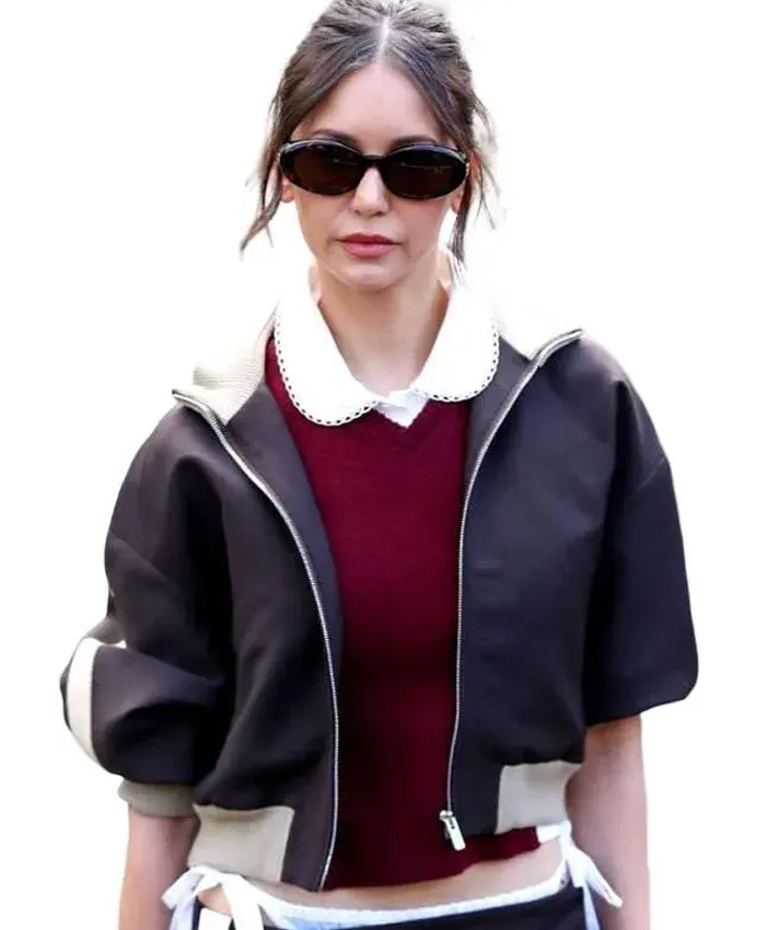 PFW 2026 Nina Dobrev Bomber Jacket
