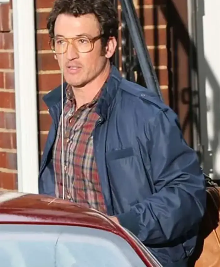 Paper Tiger 2026 Miles Teller Blue Bomber Jacket