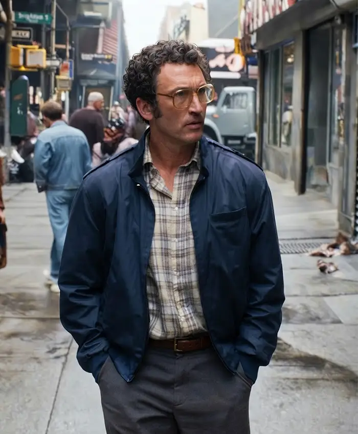Paper Tiger 2026 Miles Teller Blue Bomber Jacket