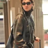 Paris Fashion Week Belmont Cameli Leather Jacket