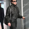 Paris Fashion Week Belmont Cameli Leather Jacket