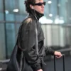 Paris Fashion Week Belmont Cameli Leather Jacket