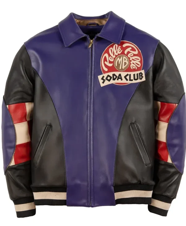 Pelle Pelle Black Checkered Leather Jacket