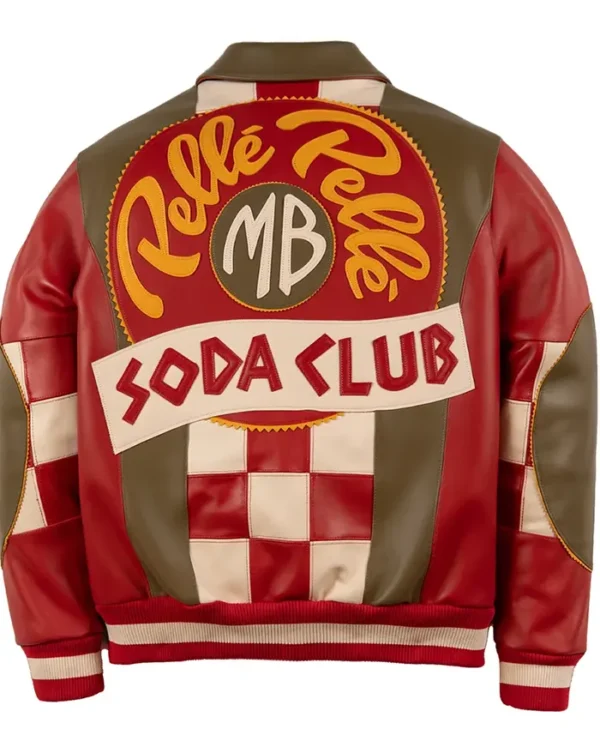 Pelle Pelle Olive Green Leather Soda Club Jacket