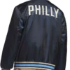 Philadelphia Union Adidas Navy Satin Bomber Jacket