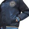 Philadelphia Union Adidas Navy Satin Bomber Jacket