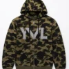 Playboi Carti YVL x BAPE Camo Hooded Jacket