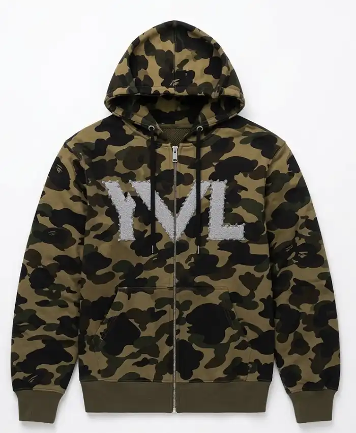 Playboi Carti YVL x BAPE Camo Hooded Jacket