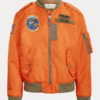 Polo Ralph Lauren Orange Twill Flight Jacket