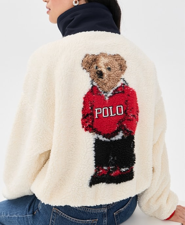 Polo Ralph Lauren Polo Bear Cream Fleece Pullover Jacket