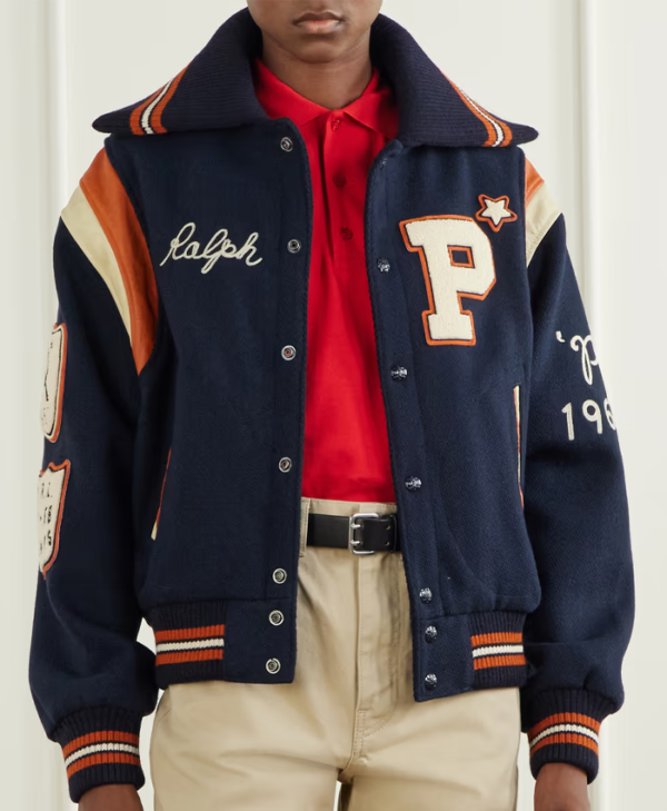 Polo Ralph Lauren Wool Leather Letterman Jacket