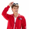 Preston Oliver Double Trouble Red Zip Up Jacket