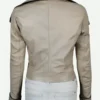 Qira Solo A Star Wars Story Beige Leather Jacket