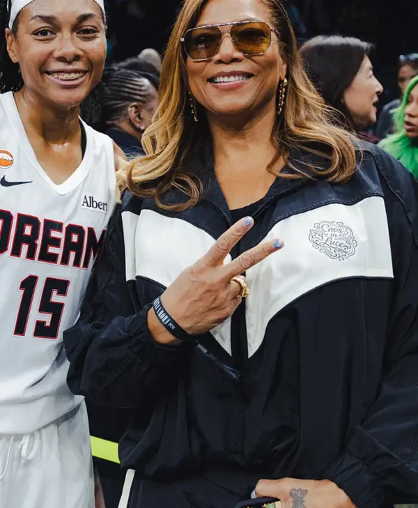 Queen Latifah Black WNBA Courtside Fleece Tracksuit