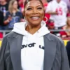 Queen Latifah KC Chiefs Game Grey Trench Coat