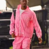 Quinyon Mitchell Vibrant Pink Windbreaker Jacket