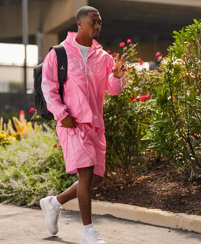 Quinyon Mitchell Vibrant Pink Windbreaker Jacket