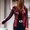 Rachel Green Friends Maroon Leather Jacket