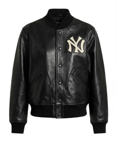 Ralph Lauren Yankees Black Leather Jacket